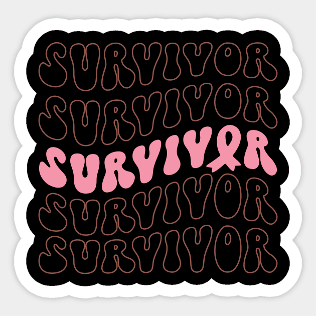 Breast Cancer Survivor Sticker by Teewyld